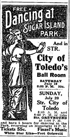 Sugar Island Park - Dancing Was Free July 19 1919